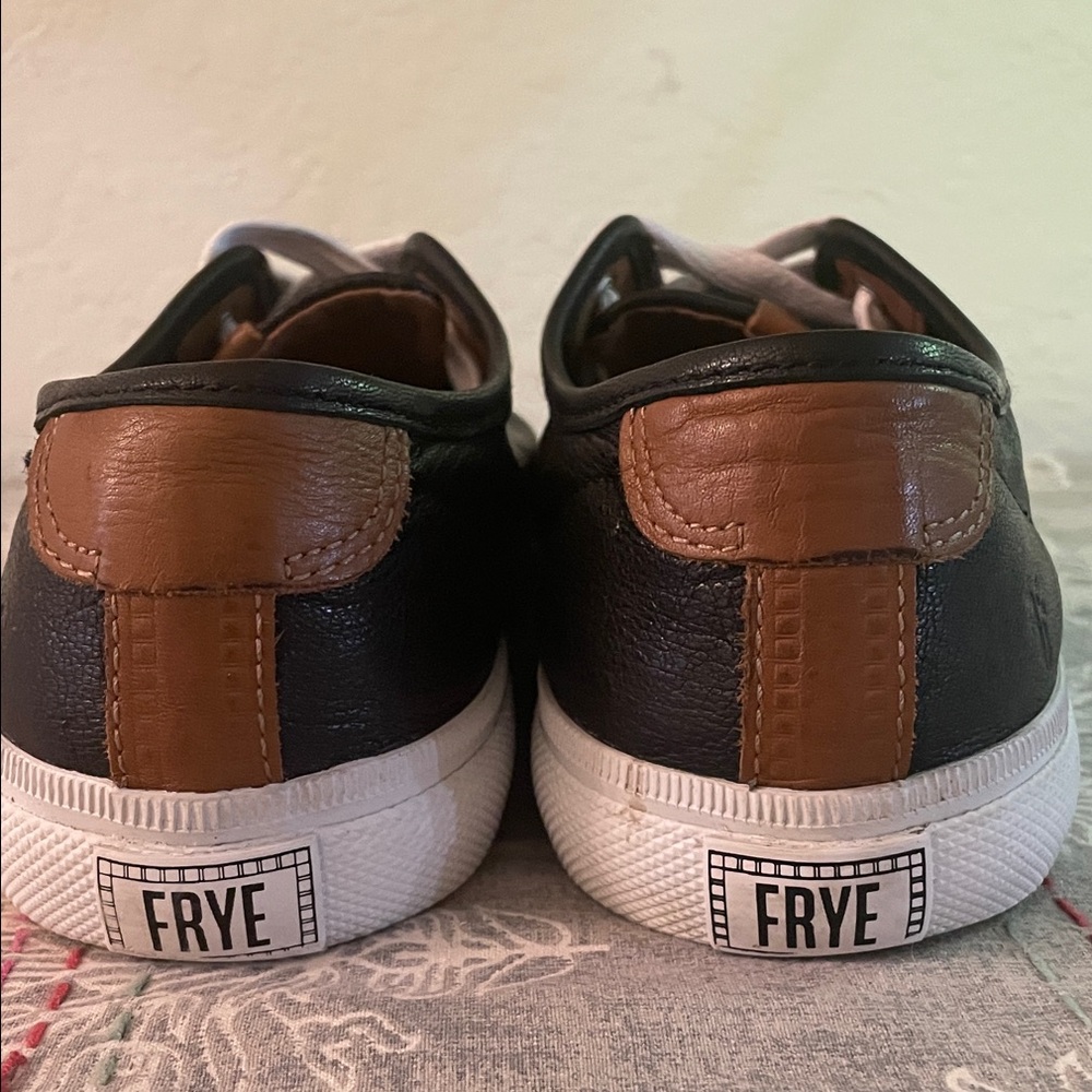 Frye 100% genuine leather Black and white lace up Sneakers - Picture 5 of 14